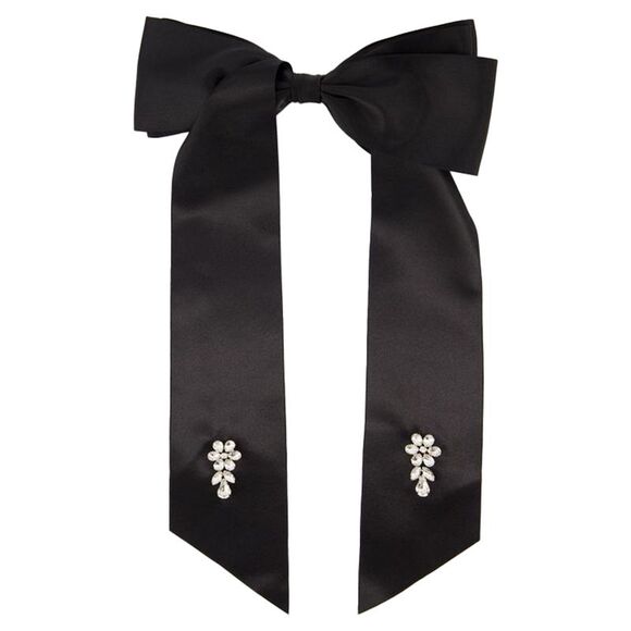 Flower Bow Hair Clip - Simone Rocha - Polyester - Black - Picture 1 of 2